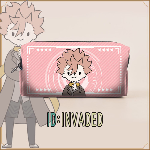 Anime ID:INVADED Ido: Inveideddo Tamotsu Fukuda Cosplay Stationery Students Pen Bag Pencil Case Portable Cosmetic Bags