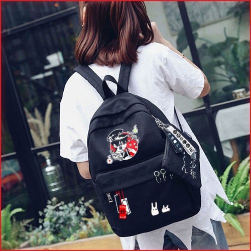 Toilet Bound Hanako kun Cosplay High-capacity School Bag Student Backpack Fashion Black Shoulder bag Casual Handbag