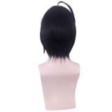 Anime ID:INVADED Koharu Hondomachi Women Black Short Wig Cosplay Costume Heat Resistant Synthetic Hair Wigs ( No Headwear ）