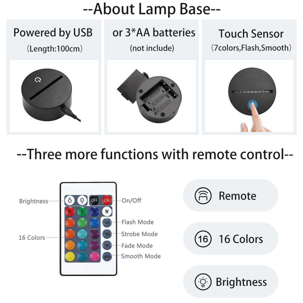 Acrylic 3d Lamp Legosi Figure For Home Room Decoration Nightlight Cool Anime Gift Usb Desk Led