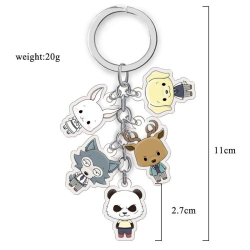 New BEASTARS Anime Kawaii Wolf Rabbit Animal Cosplay Accessories Kids Adult Keychain Acrylic Pendant Key ring Key chain