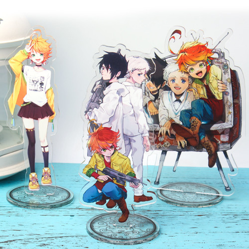 Japanese Anime The Promised Neverland Emma Ray Norman Acrylic Stand Figure Decoration Cosplay Desk Decor Fans Gift