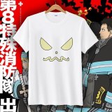 2019 NEW Anime Fire Force Cosplay T Shirt Shinra Kusakabe Summer T-Shirt Women/Men Cartoon Top Tee Halloween Cosplay Costume
