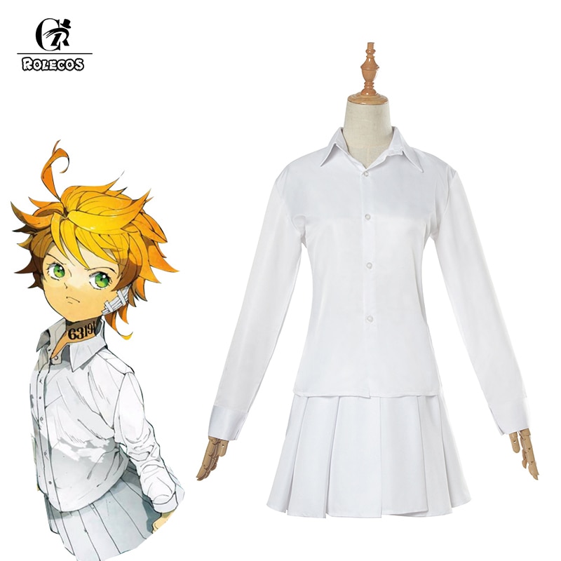 ROLECOS Anime The Promised Neverland Emma Cosplay Costume Yakusoku no