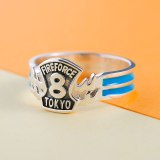Anime Ring Enn Enn No Shouboutai Fire Force Shinra Kusakabe 925 Sterling Silver Finger Ring Adjustable Jewelry Cosplay Xmas Gift