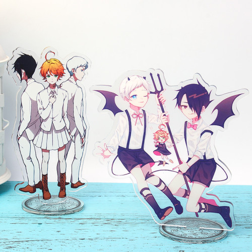 Japanese Anime The Promised Neverland Emma Ray Norman Acrylic Stand Figure Decoration Cosplay Desk Decor Fans Gift