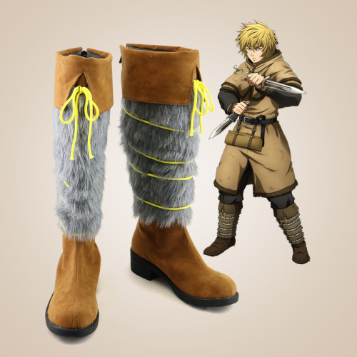 Anime Vinland Saga Cosplay Thorfinn Viking Pirate Boot Costume Shoes
