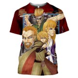 SONSPEE New Vinland Saga Thorfinn Cosplay T-shirt 3d Print Summer Fashion Askeladd Harajuku Anime T-Shirt Short Sleeve Tops Tee