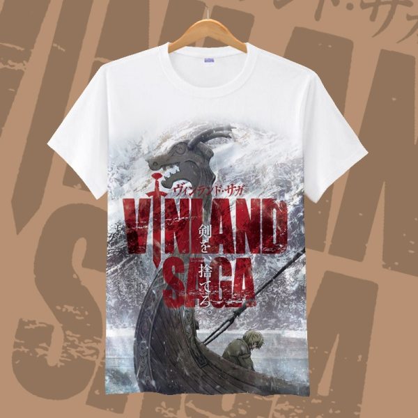 New VINLAND SAGA Thorfinn cosplay T-shirt Fashion Askeladd Anime T-Shirt cotton Short Sleeve Tops Tee