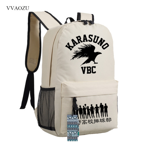 Haikyuu Backpack Vintage Canvas Backpacks School Bag Men's Travel Bags Large Capacity Shoulder Bag Backbag Mochila Rucksack