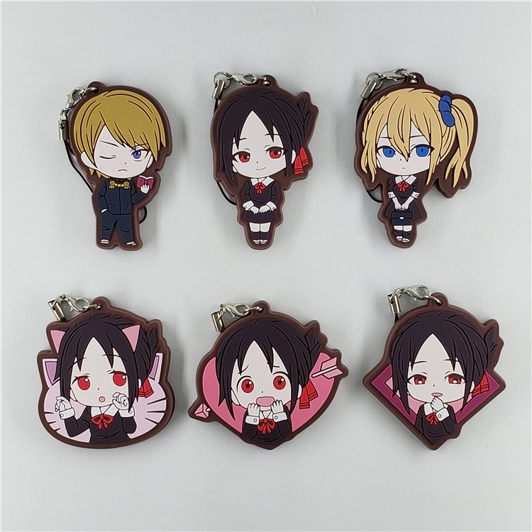 Kaguya Sama Love Is War Anime Shinomiya Kaguya Shirogane Miyuki Rubber Keychain,Wallpaper M Alphabet Dp