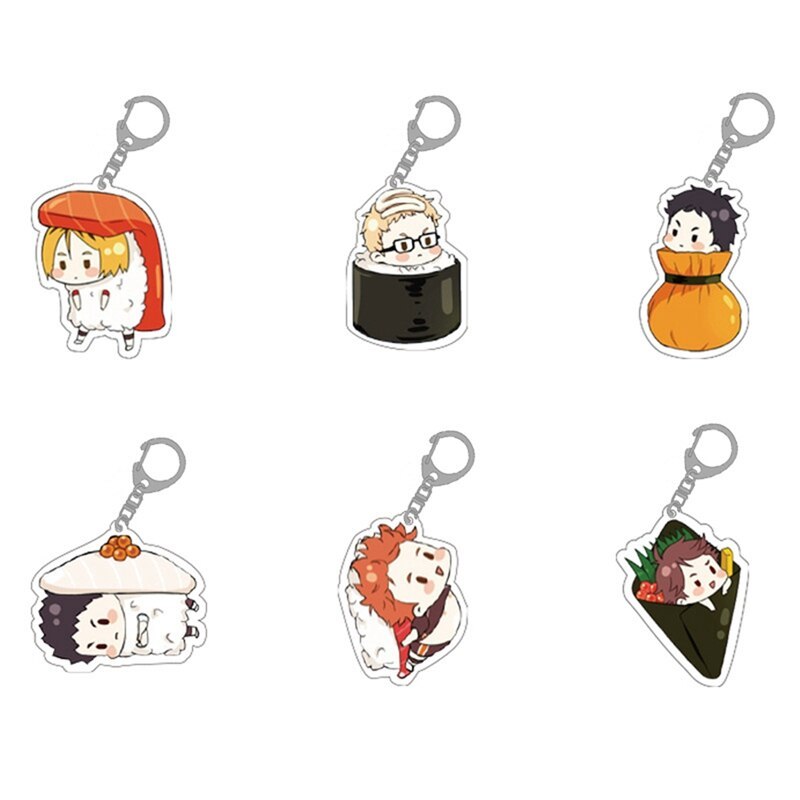 Cute Cartoon Keychain Volleyball Boy Key Chain Ring Anime Haikyuu