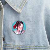insignia de anime Kaguya-sama Love is War Cosplay Badges Shinomiya Kaguya Brooch Pins Icon Collection Breastpin for Backpacks