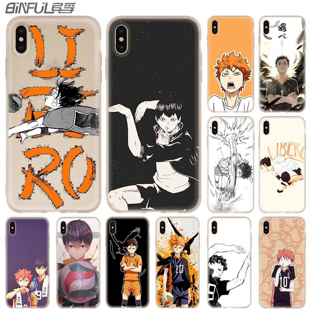 Haikyuu Anime Fundas Cover Case Silicone soft for iPhone X 11 Pro XS Max XR  6
