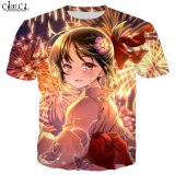 Anime Kaguya Sama Love Is War T Shirt Men Women 3D Print Fujiwara Chika Short Sleeve Tracksuit Casual Streetwear Tops B362