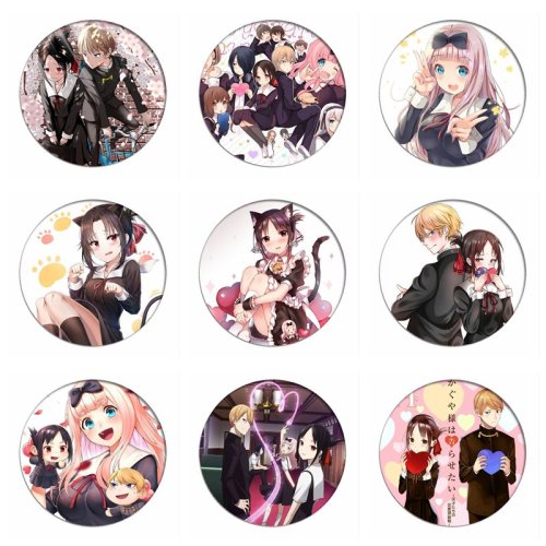 Kaguya-sama Love is War Cosplay Badges Shinomiya Kaguya Brooch Pins Icon Collection Breastpin for Backpacks Clothes Decor