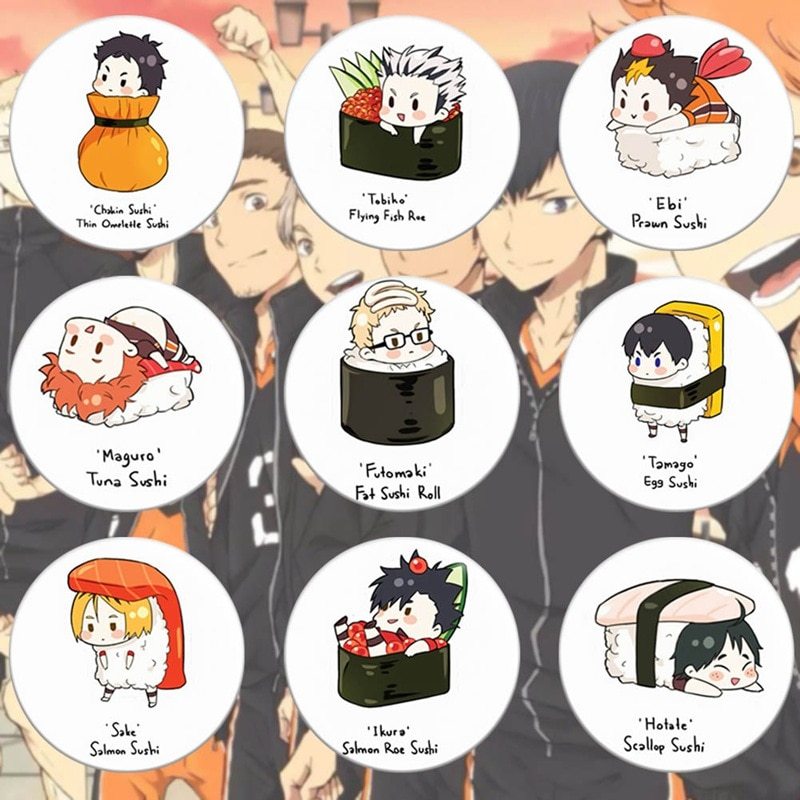 Japanese Manga Haikyuu Brooches School Volleyball Syouyou Kageyama Boys Glass Picture Cool Hat Pins Anime,Dark Souls Fire Keeper Wallpaper