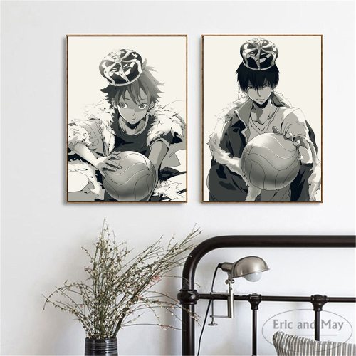 Haikyuu Black And White Anime Canvas Art Print Painting Modern Wall Picture Home Decor Bedroom Decorative Posters No Frame
