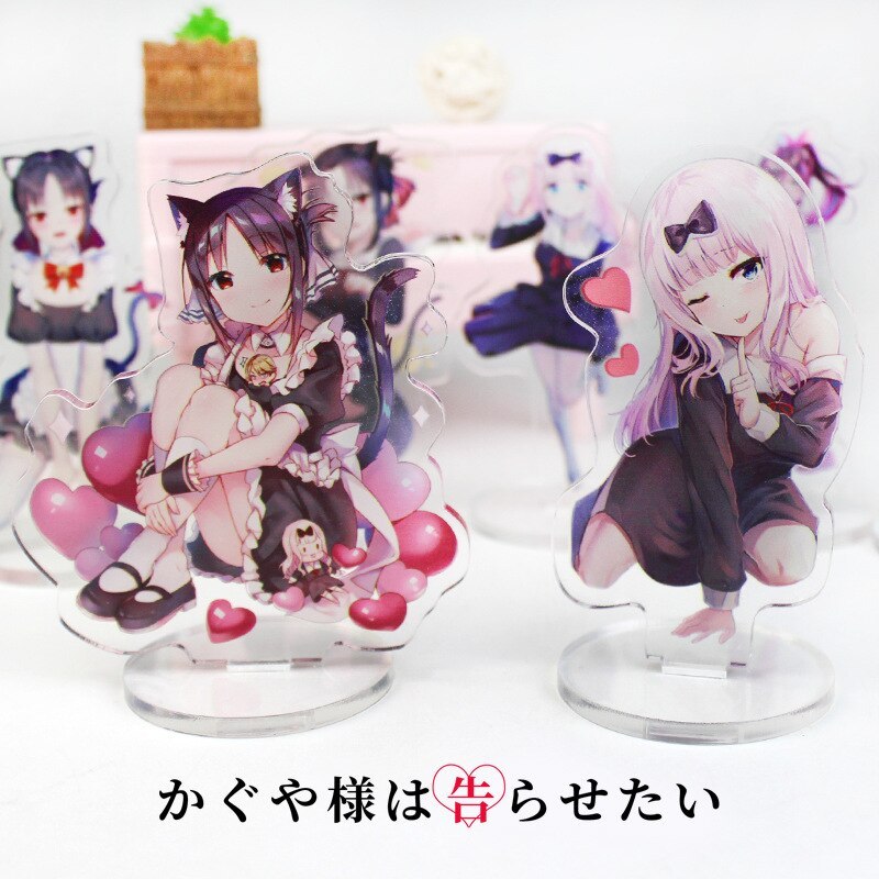 Anime Kaguya Sama Love Is War Kaguya Shinomiya Chika Fujiwara Cosplay Cute Acrylic Stand Figure Model