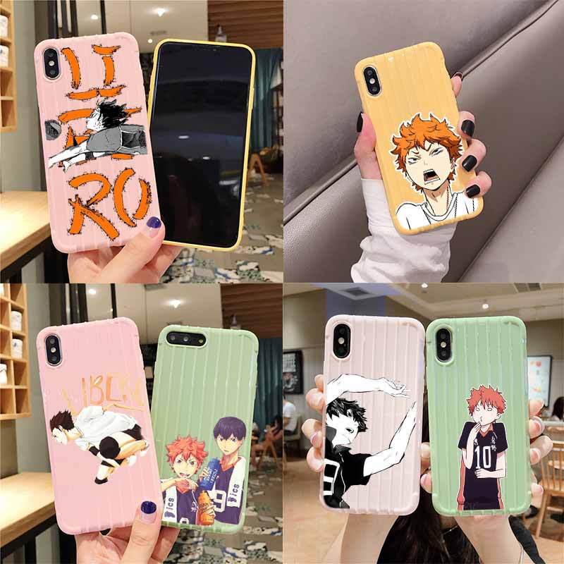 Haikyuu Anime Fundas Trolley Suitcase Texture Phone Case For Iphone 11 Pro Max X Xs Max