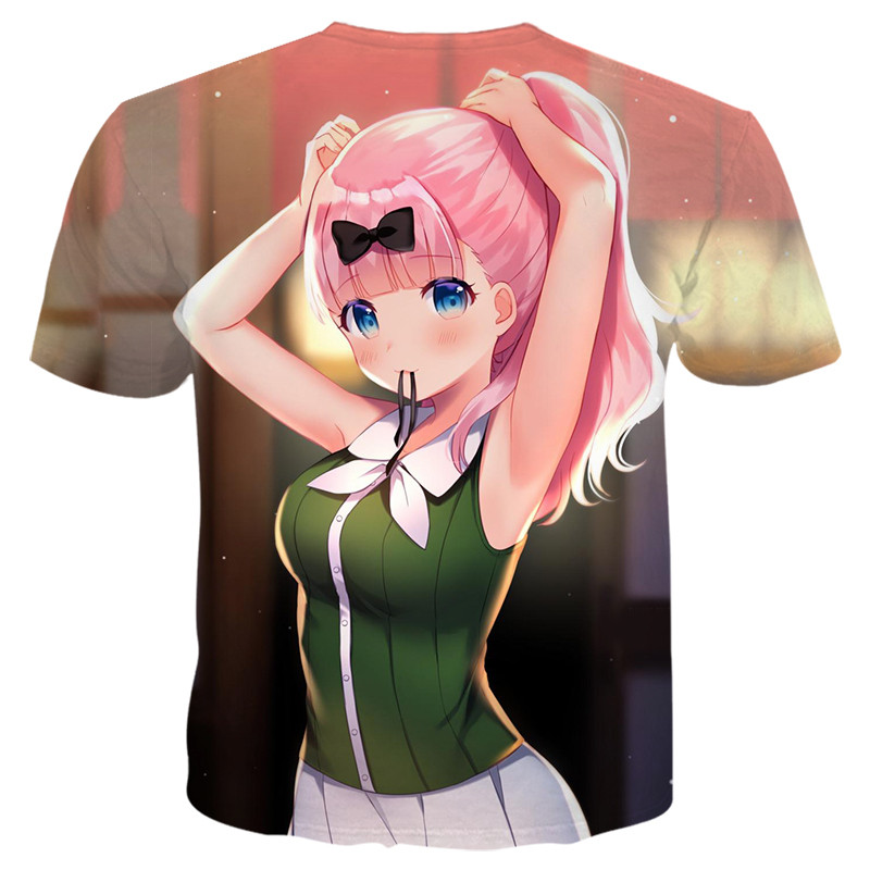 Anime Kaguya Sama Love Is War T Shirt Men Women 3d Print Fujiwara Chika Short Sleeve Anime Kaguya Sama Love Is War T Shirt Men Women 3d Print Fujiwara Chika Short Sleeve