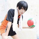 Haikyuu!! Volleyball Tobio Kageyama Short Black Cosplay Costume Wig Heat Resistant+ Wig Cap