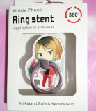 6 Pcs/lot Anime Haikyuu Finger Ring Mobile Phone Stand Phone Holder Acrylic 360 Degree Ring Stent Action Figure Toy gift