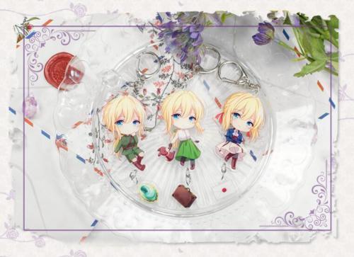 Violet Evergarden Anime Acrylic Pendant Keychain Key Rings