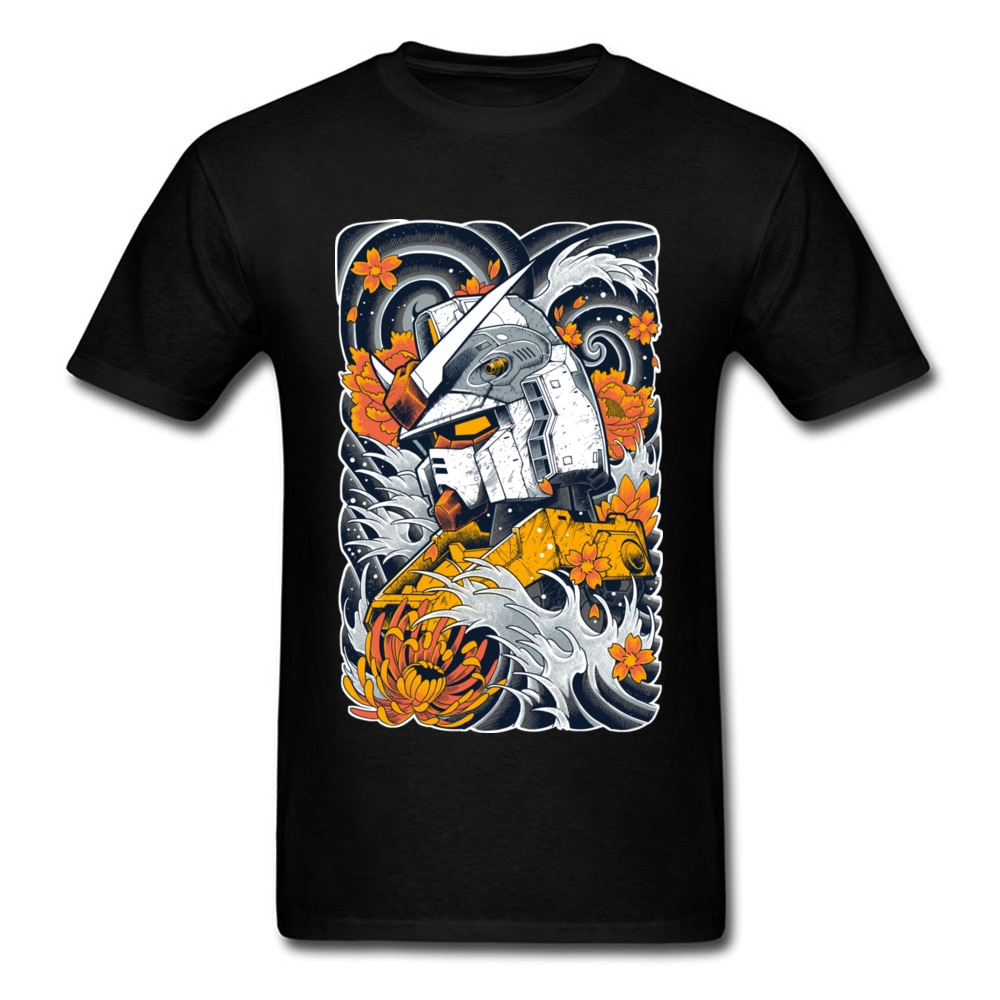 Gundam 2018 Japan Anime Tshirt Men Black T Shirt Art Design Vintage