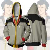 Fashion MOBILE SUIT GUNDAM Cosplay Sweatshirts 3D Printed Zip Hoodies Hooded Jackets Men