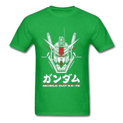 RX 78 Gundam Tops Tees Men Awesome Tshirt Male Cotton Black T Shirt Gundam T-shirt Japan Harajuku Street Clothes Geek RX-78 Suit