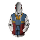Gundam Hoodies Cosplay Style 3D Printing Men's Casual Zipper Hooded Sweatshirt Fashion Autumn Winter Pullover Male Trendy Hoodie