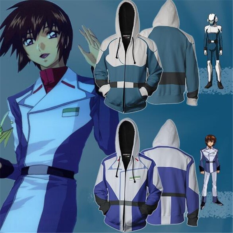 Anime Mobile Suit Gundam Cosplay Costume Zip Hoodie Cosplay Men S And Women S Casual Sports Sweater 19