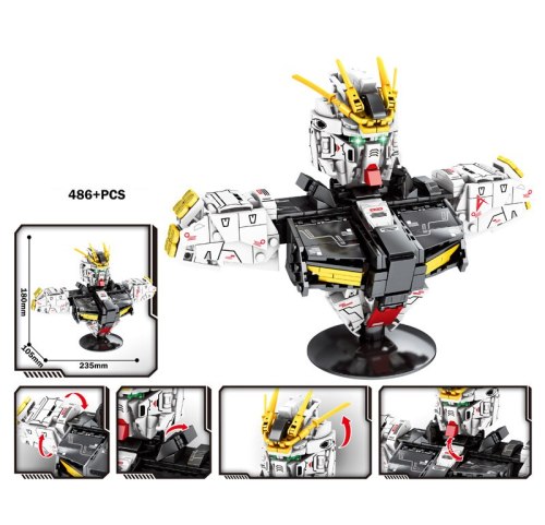 Hot super robot war building block ν gundam RX-93 Bust brick assembly model toys collection for boys gifts