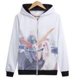 New Gundam Mobile Suit 3D Printed cosplay costume hoodie hooded jacket zipper coat
