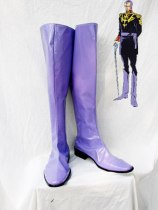 Gundam Seed Gihren Zabi Purple Cosplay Boots Shoes Anime Party Cosplay Boots Custom Made for Adult Men Shoes