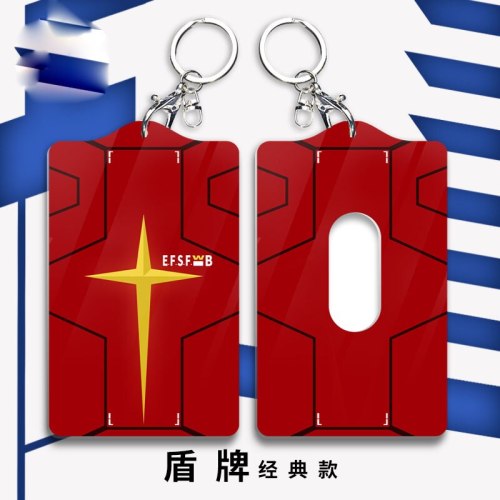 Anime MOBILE SUIT GUNDAM Cosplay Student Workers Bus Pass Business Card Holder Keychain Pendant Case Acrylic Cards card cover