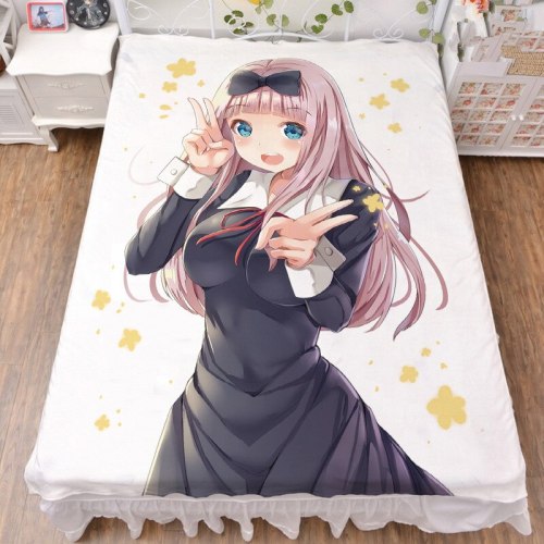 2020-Febeury update Japanese Anime Kaguya-sama: Love Is War milk fiber bed sheet & flannel blanket summer quilt 150x200cm