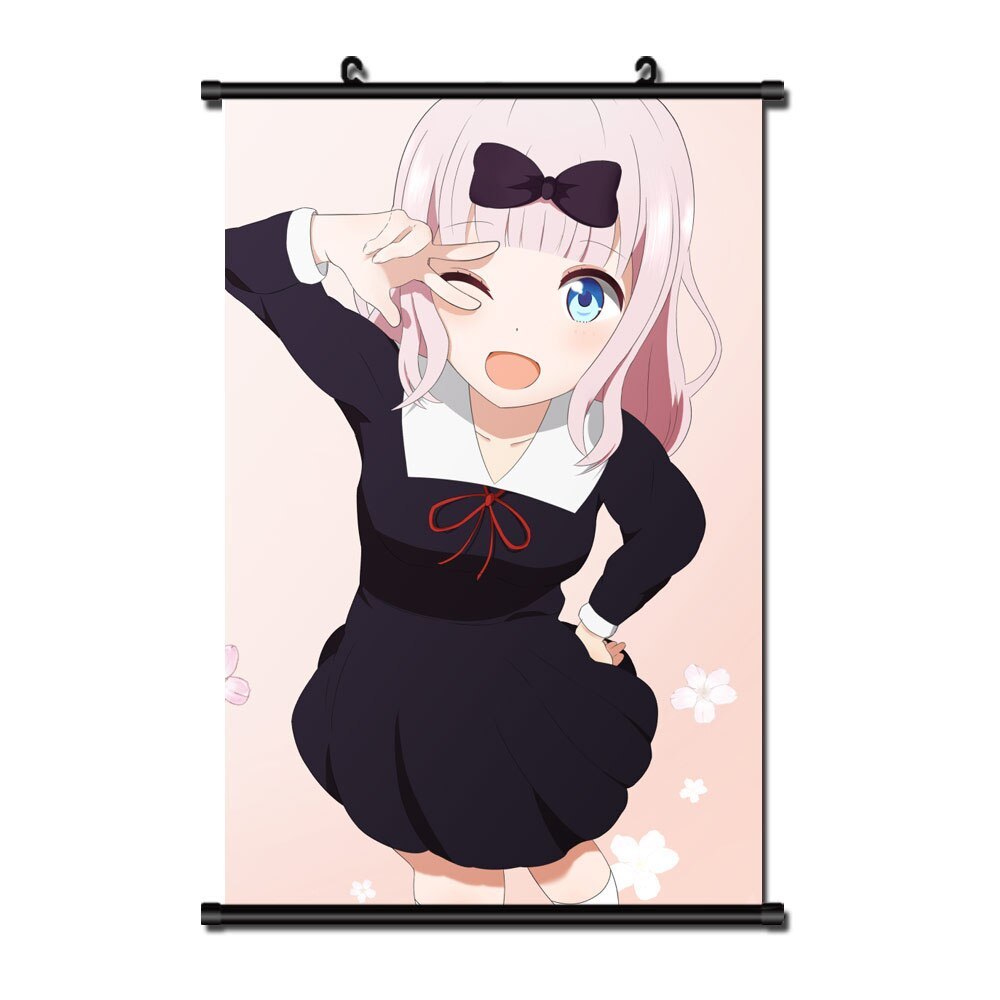 Japanese Anime Kaguya Sama Love Is War Shinomiya Kaguya Fujiwara Chika Home Decor Wall Scroll Poster