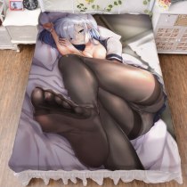 November update Japanese Anime Games Kantai Collection KanColle sexy girl bed milk fiber sheet & blanket summer quilt 150x200cm