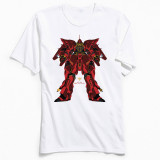 Sinanju MSN 06S T-shirt Men 3D Red T Shirt Gundam Print Tshirt 2018 New Xmas Gift Tops Youth 100% Cotton Tees Streetwear