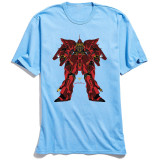 Sinanju MSN 06S T-shirt Men 3D Red T Shirt Gundam Print Tshirt 2018 New Xmas Gift Tops Youth 100% Cotton Tees Streetwear
