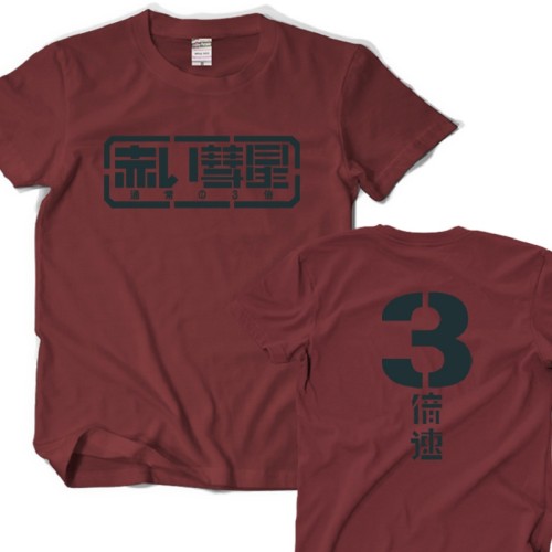 High-Q Unisex Japan Anime GUNDAM Char Aznable T-Shirt mobilesute T-Shirt Cotton zeon gundam Char Aznable Tee T Shirt