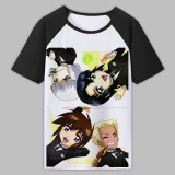 Unisex Anime GUNDAM T-Shirt Tee MOBILE SUIT GUNDAM Casual black sleeve T-Shirt T Shirt