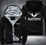 New Winter Jackets Luminous pattern Coats Gundam hoodie Game Hooded Thick Zipper Men cardigan Sweatshirts USA Size