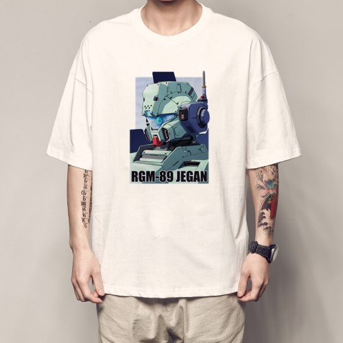 2020 Gundam Cartoon 100% Cotton T-Shirt Fashion Short Sleeve O Neck Funny Printed Tee Shirt Homme Streetwear Summer Men T Shirts