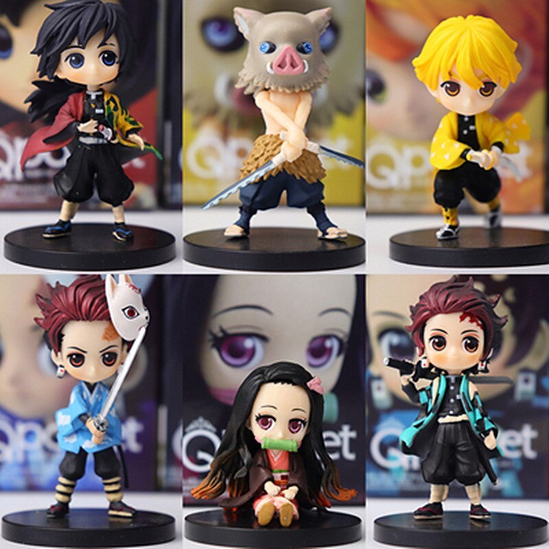 Kimetsu No Yaiba Figure Nezuko Tanjirou Zenitsu Anime Figure Demon Slayer Action Figure Pvc Collection Model