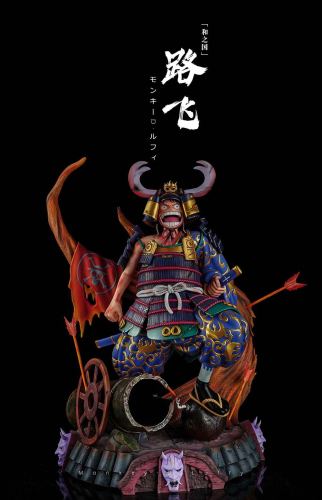 One Piece Wano Country Samurai Straw Hat Mission Series Samurai Luffy Limited Hand-made Statue  1/6 32cm wide, 37.5cm high, 25.5cm deep