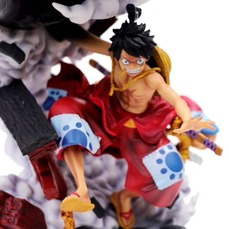 Anime One Piece Land Of Wano Country Monkey D Luffy Gear 3 Pvc Action Figure Collection
