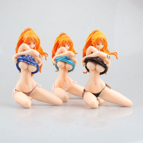 Anime One Piece Nami Swimsuit Bikini Ver. BB 02 PVC Action Figure Collectible Sexy Girls Model Toys Doll 14cm